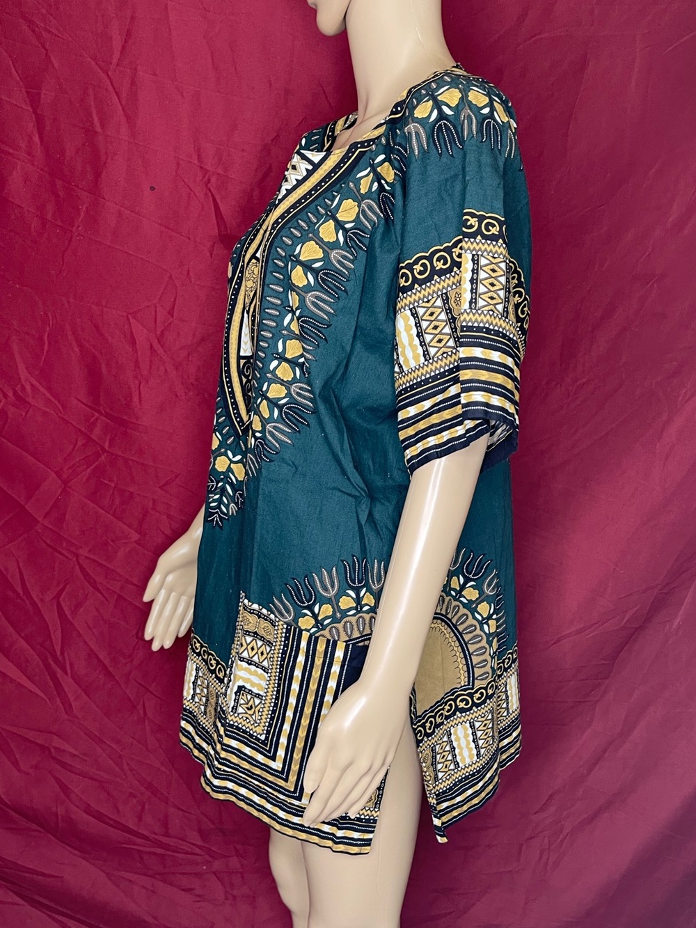 Raan Pah Muang Handmade Authentic Traditional Unisex Dashiki Tunic Shirt Large - Picture 4 of 6
